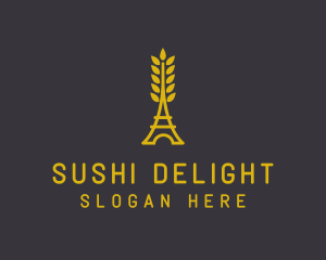 Gold Wheat French Bakery logo design