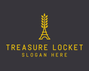 Gold Wheat French Bakery logo design