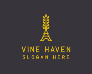 Gold Wheat French Bakery logo design