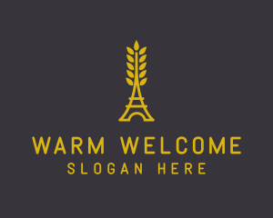 Gold Wheat French Bakery logo design