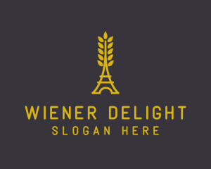 Gold Wheat French Bakery logo design