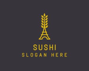 Gold Wheat French Bakery logo design