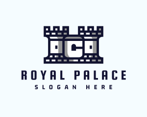 Palace - Castle Rook Letter C logo design