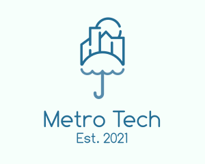 Metro - Umbrella City Weather logo design