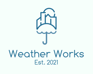 Umbrella City Weather logo design