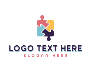 Kindergarten - Education Learning Puzzle logo design