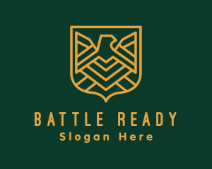 Infantry - Eagle Military Badge logo design