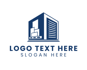 Infrastructure - Logistics Storage Warehouse logo design