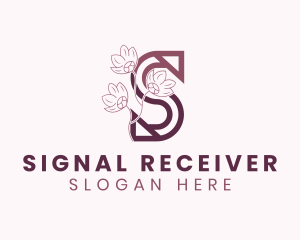 Floral Salon Letter S logo design