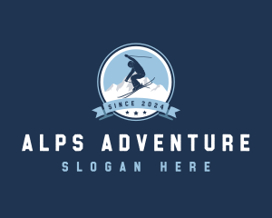 Snowboarding Alps Tournament logo design