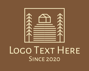 Lineart - Countryside Farm House logo design