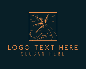 Orange - Tropical Ocean Wave logo design