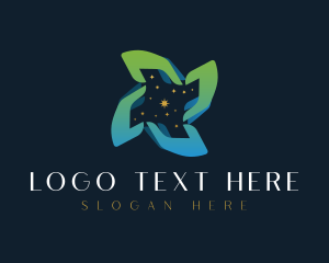 Fortune Telling - Star Cosmic Hand logo design