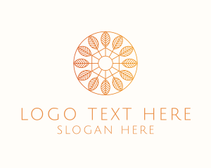 Autumn Leaf Outline Logo