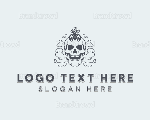 Skull Vape Smoking Logo