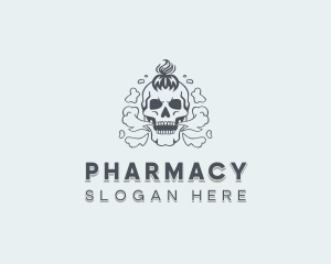 Skull Vape Smoking Logo