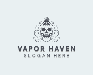 Vape - Skull Vape Smoking logo design