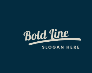 Underline - Urban Tilted Cursive logo design