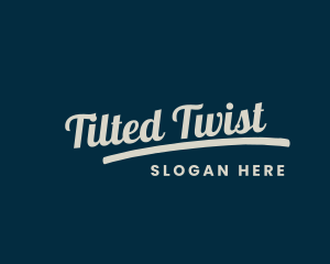 Urban Tilted Cursive logo design