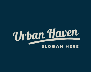 Urban Tilted Cursive logo design