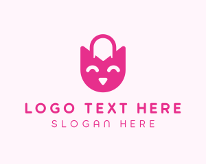 Supermarket - Smiling Shopping Bag logo design