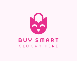 Smiling Shopping Bag logo design