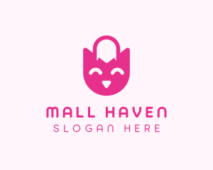 Smiling Shopping Bag logo design