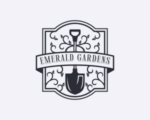 Gardener Plant Shovel logo design