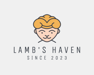 Daycare Cartoon Sheep logo design
