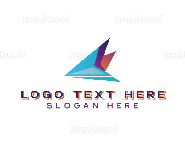 Plane Shipping Delivery Logo