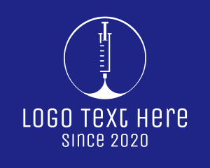 Anesthesiologist - Medical Vaccination Syringe logo design