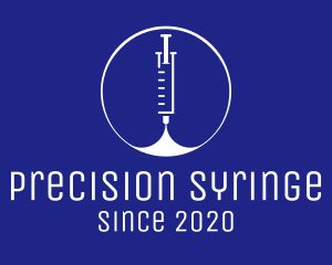 Syringe - Medical Vaccination Syringe logo design