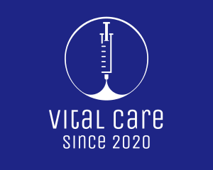 Medical Vaccination Syringe logo design