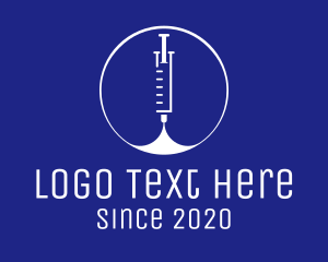 Med - Medical Vaccination Syringe logo design