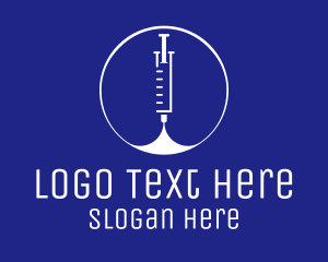 Medical Vaccination Syringe Logo