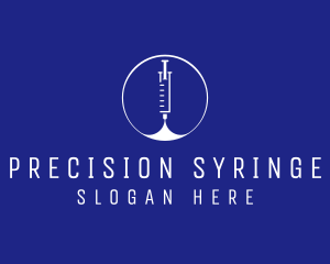 Medical Vaccination Syringe logo design