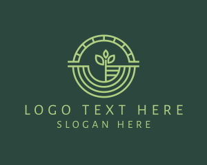 Eco Friendly - Seedling Farmer Sprout logo design