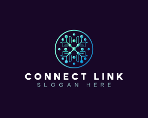 Link Circuit Network logo design