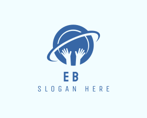Non Profit - Blue Hands Globe logo design