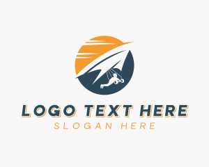 Mountain Biking - Outdoor Paragliding Adventure logo design