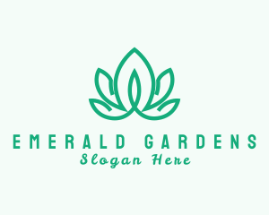 Organic Lotus Flower logo design