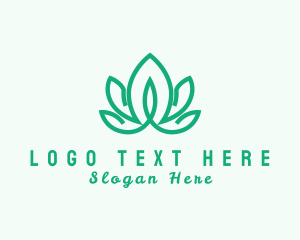 Botany - Organic Lotus Flower logo design