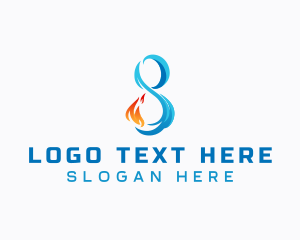 Loop - Heating Cooling Element logo design