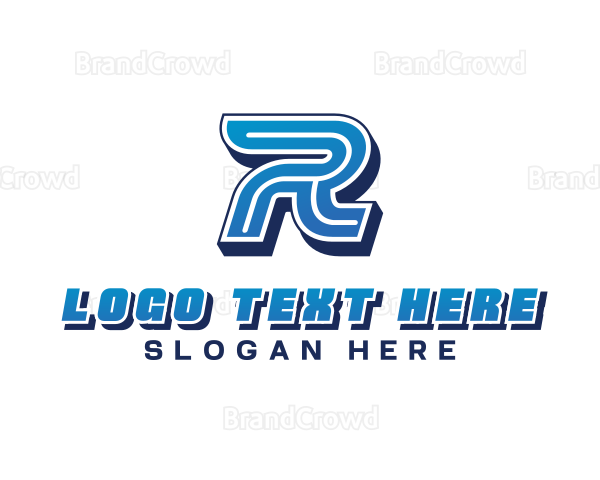 Modern Business Letter R Logo