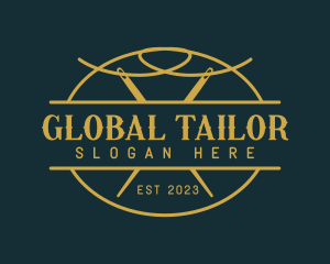 Tailor Sewing Needle logo design