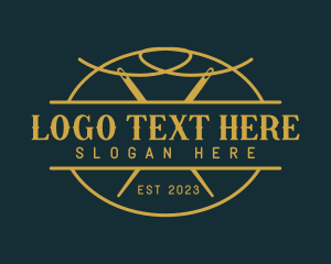 Embroidery - Tailor Sewing Needle logo design