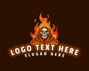 Halloween - Grim Reaper Fire logo design