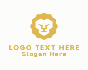 Yellow - Wild Lion Animal logo design