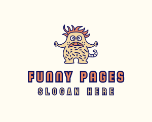 Funny Hairy Monster logo design