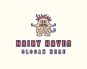 Funny Hairy Monster logo design